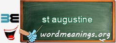 WordMeaning blackboard for st augustine